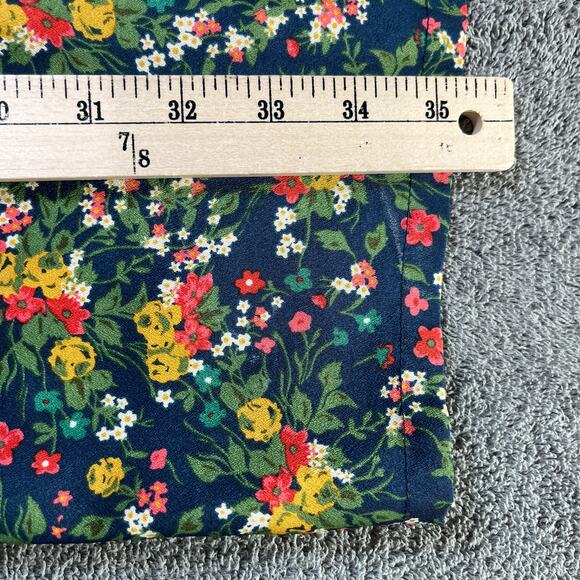 Tucker For Target Mini Dress Women XL Blue Micro Floral Cap Sleeve V-Neck Preppy - Picture 9 of 11